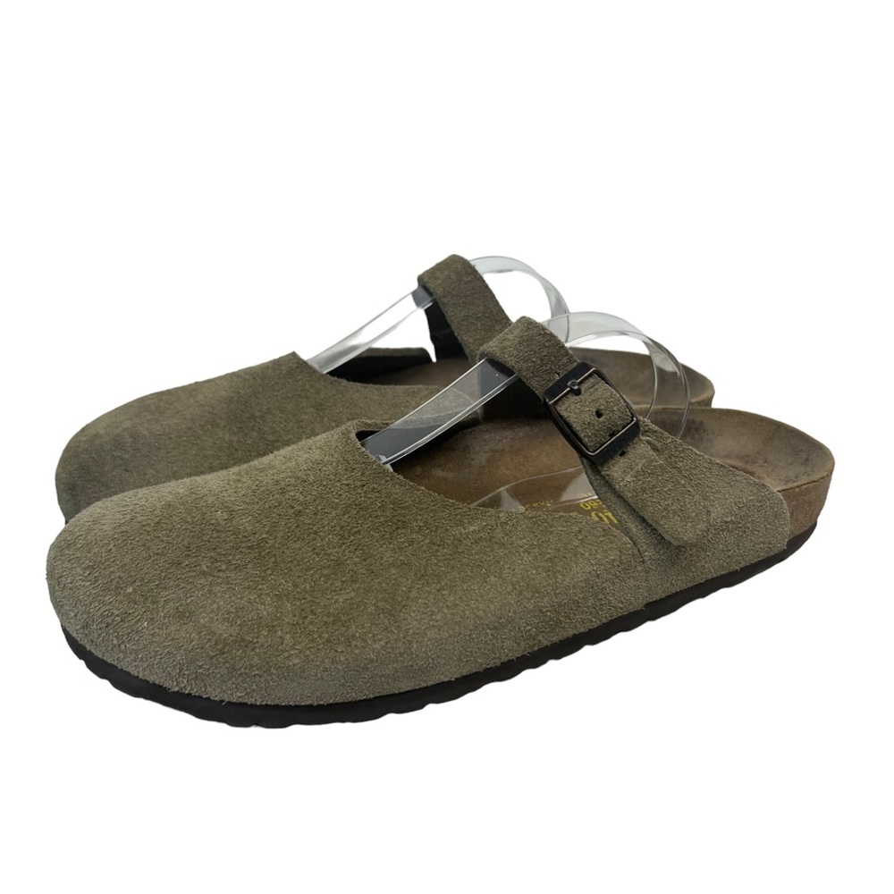 Birkenstock Marie Clogs Mary Jane Sandals Womens 9 Narrow Leather Suede Slip On